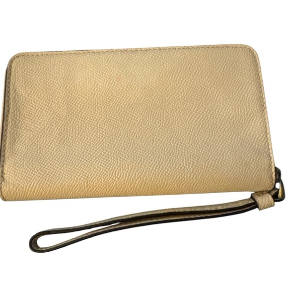 Coach Cream Wristlet with Patches - Picture 2 of 5